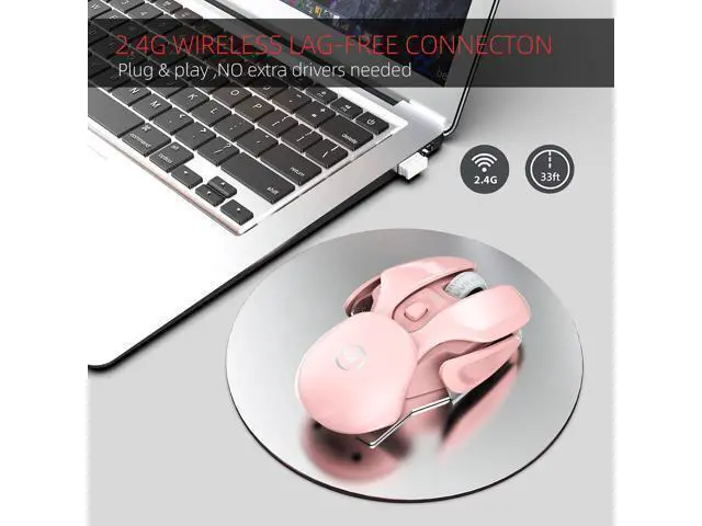Alt view image 7 of 7 - T37 2.4G Wireless Mouse - Rechargeable Office Mouse with 1600dpi Adjustable Function