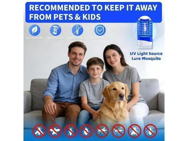 Alt view image 2 of 7 - 2026 New Bug Zapper Indoor Plug in Mosquito Killer Mosquito Zapper with Bug Lights, Electronic Fly Traps Indoor for Home, Living Room, Kitchen, Baby Room, Bedroom, Office, Flying Insect Trap (6Pack)