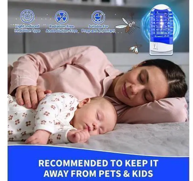 Alt view image 3 of 7 - 2026 New Bug Zapper Indoor Plug in Mosquito Killer Mosquito Zapper with Bug Lights, Electronic Fly Traps Indoor for Home, Living Room, Kitchen, Baby Room, Bedroom, Office, Flying Insect Trap (6Pack)