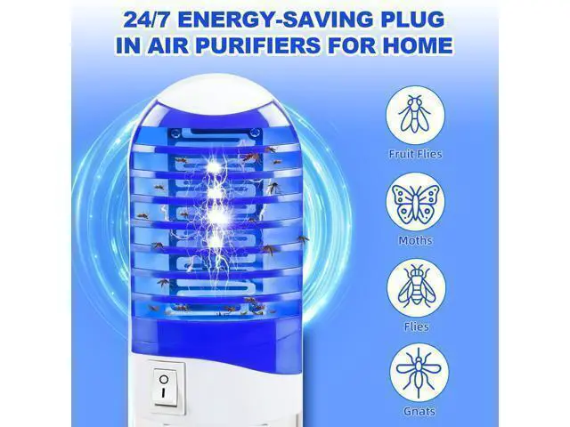 Alt view image 6 of 7 - 2026 New Bug Zapper Indoor Plug in Mosquito Killer Mosquito Zapper with Bug Lights, Electronic Fly Traps Indoor for Home, Living Room, Kitchen, Baby Room, Bedroom, Office, Flying Insect Trap (6Pack)