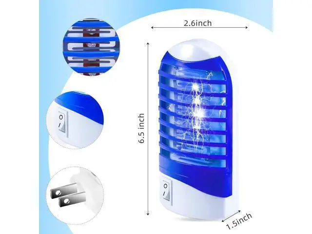Alt view image 7 of 7 - 2026 New Bug Zapper Indoor Plug in Mosquito Killer Mosquito Zapper with Bug Lights, Electronic Fly Traps Indoor for Home, Living Room, Kitchen, Baby Room, Bedroom, Office, Flying Insect Trap (6Pack)