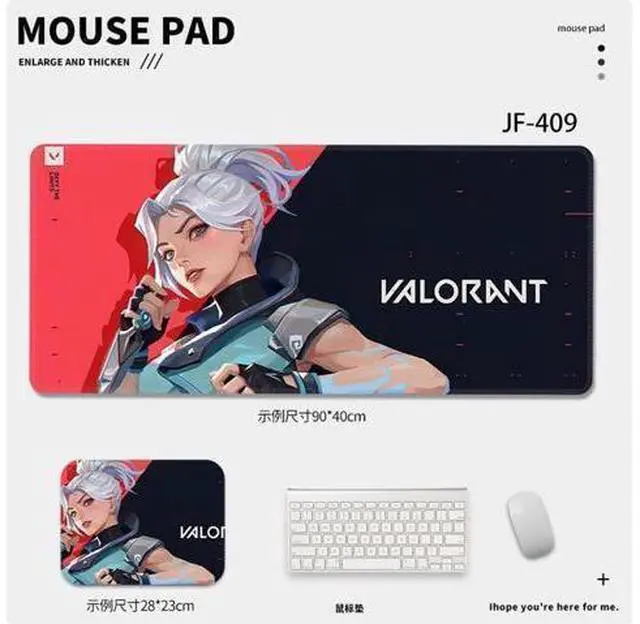 Main image of VALORANT game mouse pad Extended Gaming Mouse Pad with Stitched Edges, Large Mouse pad with Non-Slip Rubber Base for Work & Gaming, Office & Home 900*400mm