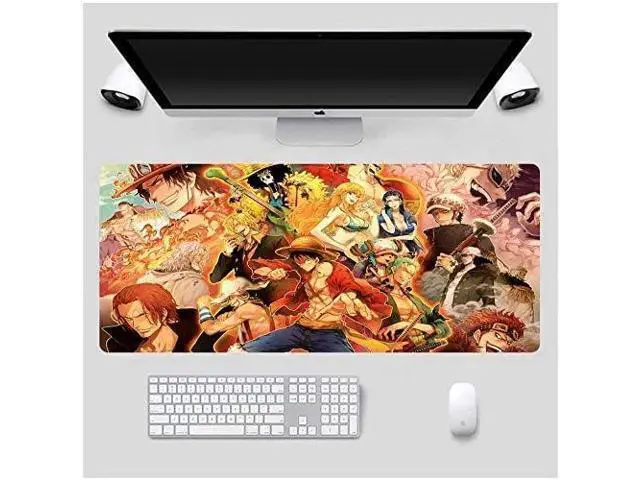 Alt view image 4 of 5 - Extended Large Mouse Pad, Gaming Mouse Pad, Full Desk Keyboard Mouse Pad, XXL Bigmouse Pad with Anime, Waterproof and Anti-Skid for Office Desk Decor (35.4×15.75×0.1 inch)