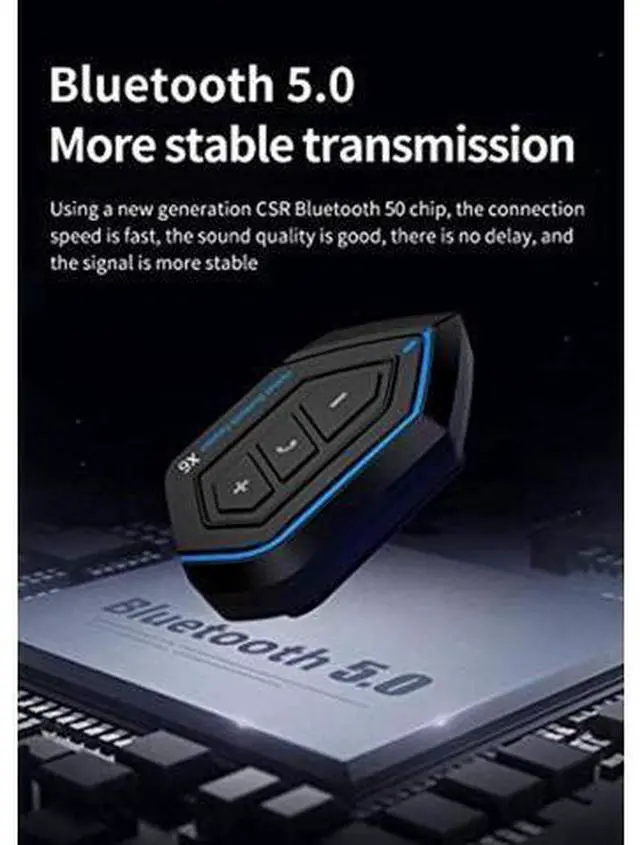 Alt view image 5 of 5 - Helmet Bluetooth Headset, Waterproof Motorcycle Bluetooth Headset, Sound Quality and Intelligent Voice Reduction, Helmet Bluetooth Speakers with Smart Connection and Voice Assistant, by EUSTOLI