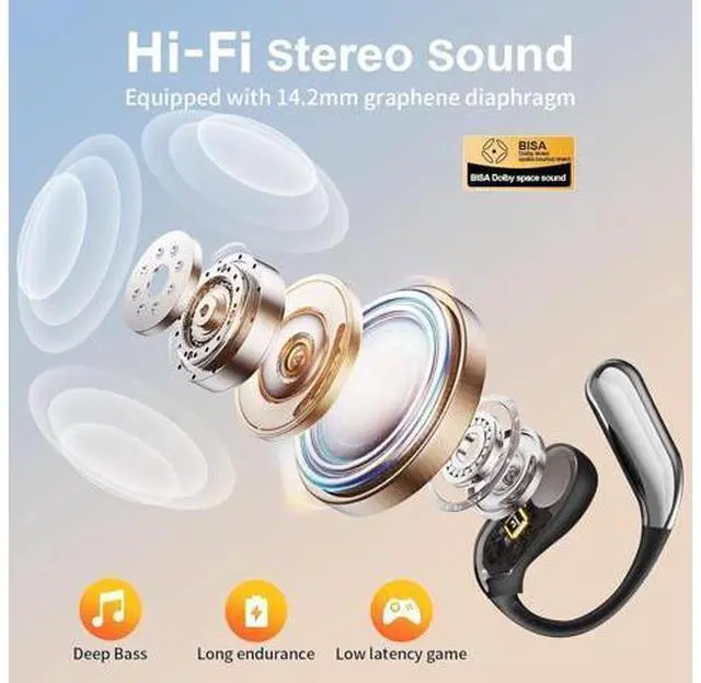 Alt view image 2 of 7 - AI Language Translation Earbuds & LCD Touch Screen OWS Real-Time Translator for 144 Languages & Accents Headphones Translator Ideal for Travel, Business, Learning Translation Earphones, iOS/Android