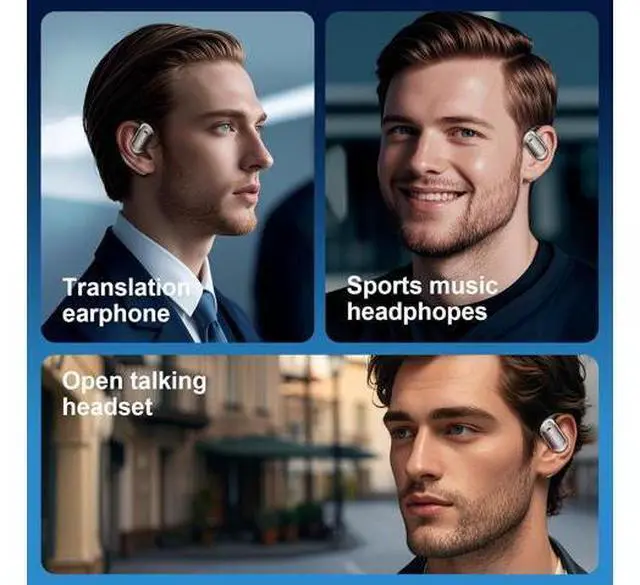 Alt view image 7 of 7 - AI Language Translation Earbuds & LCD Touch Screen OWS Real-Time Translator for 144 Languages & Accents Headphones Translator Ideal for Travel, Business, Learning Translation Earphones, iOS/Android