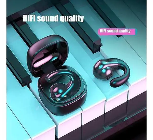 Alt view image 5 of 7 - Open Ear Headphones,Single Workout Headphones Wireless Bluetooth Headphones Long Battery Life Sport Headphones with Microphone
