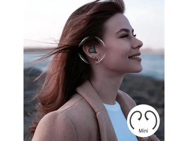 Alt view image 5 of 7 - workout earbuds over ear headphones wireless bluetooth running headphones IPX5 waterproof gym headphones for iPhone wireless earbuds running 50H playtime with wireless charging case (Black) (Sports)