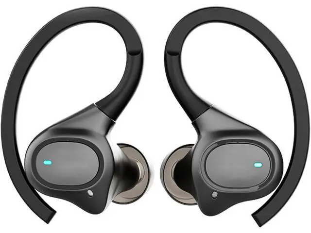 Alt view image 7 of 7 - workout earbuds over ear headphones wireless bluetooth running headphones IPX5 waterproof gym headphones for iPhone wireless earbuds running 50H playtime with wireless charging case (Black) (Sports)
