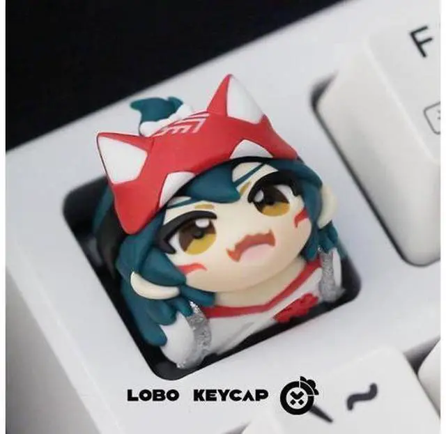 Main image of Overwatch Keycap D.VA Miko Angel Personality Resin Mechanical Keyboard Single 2D Keycap ESC (Just the keycap, not the keyboard) Fuyuko