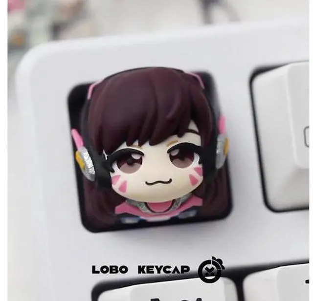 Alt view image 3 of 5 - Overwatch Keycap D.VA Miko Angel Personality Resin Mechanical Keyboard Single 2D Keycap ESC (Just the keycap, not the keyboard) Fuyuko