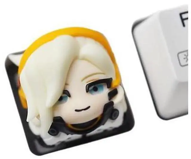 Alt view image 4 of 5 - Overwatch Keycap D.VA Miko Angel Personality Resin Mechanical Keyboard Single 2D Keycap ESC (Just the keycap, not the keyboard) Fuyuko