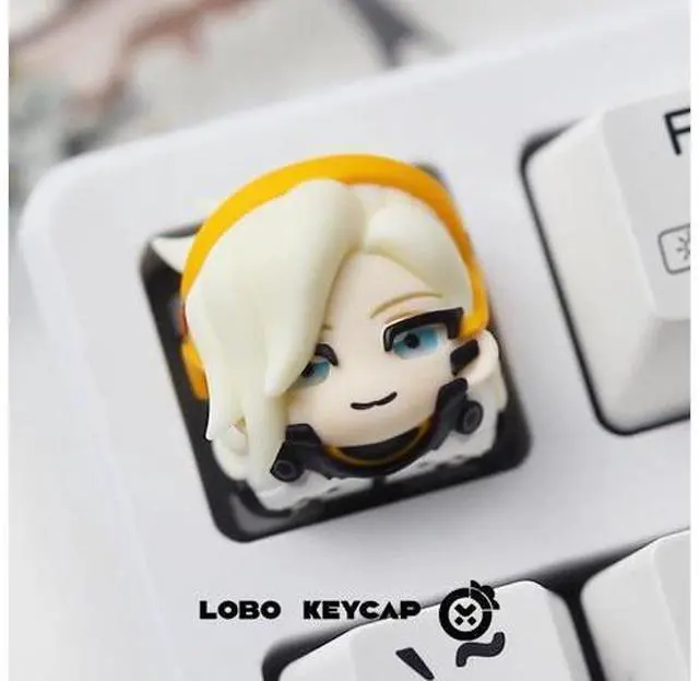 Alt view image 5 of 5 - Overwatch Keycap D.VA Miko Angel Personality Resin Mechanical Keyboard Single 2D Keycap ESC (Just the keycap, not the keyboard) Fuyuko