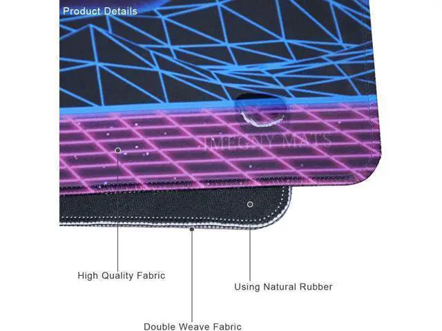 Alt view image 4 of 7 - Large Gaming Mouse Pad Extended XXL Desk Pad & Non-Slip Rubber Mat for Mice and Keyboard with Stitched Edges 90x40 zisesun011