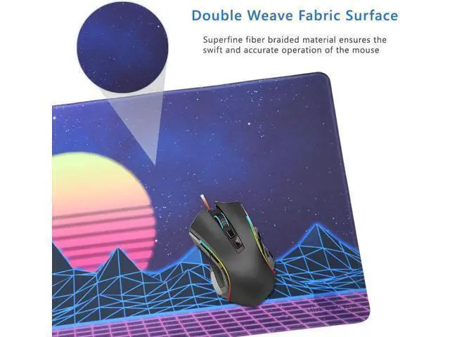 Alt view image 6 of 7 - Large Gaming Mouse Pad Extended XXL Desk Pad & Non-Slip Rubber Mat for Mice and Keyboard with Stitched Edges 90x40 zisesun011