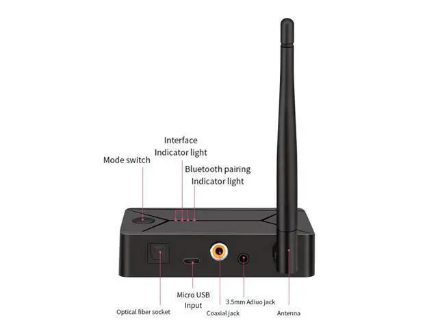 Alt view image 3 of 5 - to Bluetooth 5.0 Adapter Wireless Receiver Optical Transmitter Coaxial RCA Stereo AUX Audio 3.5mm Jack for Speakers TV PC