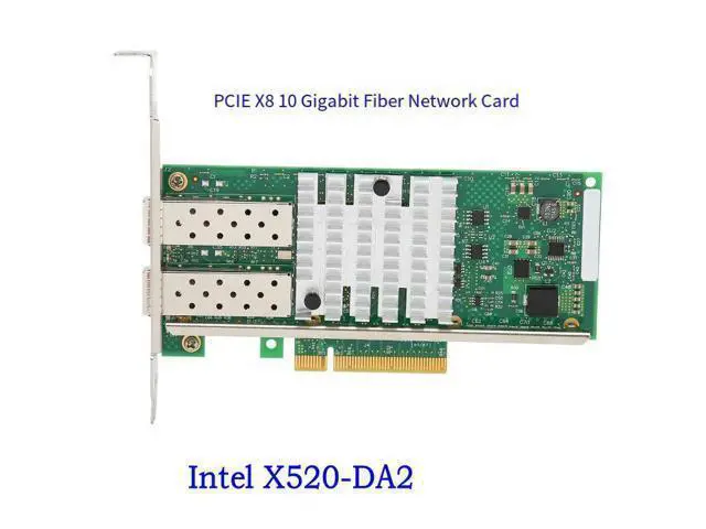 Main image of PCIe Dual Port 10GbE SFP+ Fiber Server Network Card X520-DA2, Intel 82599 Chip