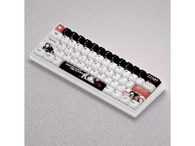 Alt view image 5 of 5 - Wugeng Glass keycaps with a 2D theme, original factory height side-engraved translucent PBT compatible 60-65-68-75-87
