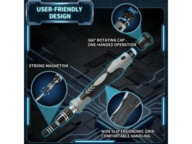 Alt view image 2 of 7 - 122 in 1 Precision Computer Screwdriver Kit, Laptop Screwdriver Sets with 101 Magnetic Drill Bits, Computer Accessories, Electronics Tool Kit Compatible for Tablet, PC, iPhone, PS4 Repair