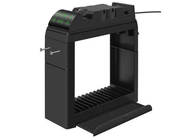 Alt view image 5 of 6 - FastSnail Charger for Nintendo Switch Pro Controller, Joy Cons and Poke Ball Plus Controllers, All in One Charging Station or Display Stand for Nintendo Switch Accessories, with AC Adapter