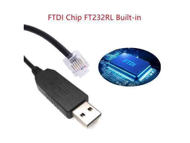 Alt view image 3 of 6 - USB RS232 to RJ11 RJ12 6P6C Programming Cable for Keyence PLC to PC Communication, FTDI Chip Built-in