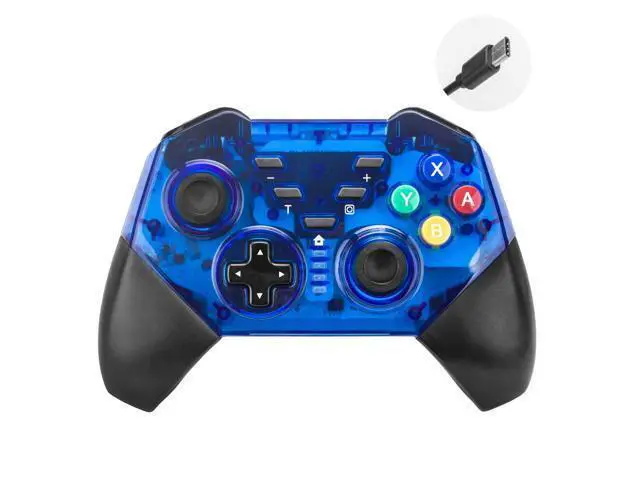 Alt view image 2 of 7 - Switch Pro Controller, Bluetooth Pro Controller Compatible with Nintendo Switch, New Blue