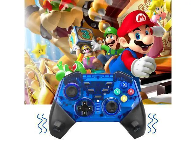 Alt view image 4 of 7 - Switch Pro Controller, Bluetooth Pro Controller Compatible with Nintendo Switch, New Blue