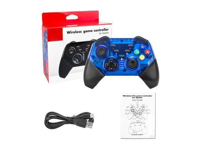 Alt view image 7 of 7 - Switch Pro Controller, Bluetooth Pro Controller Compatible with Nintendo Switch, New Blue