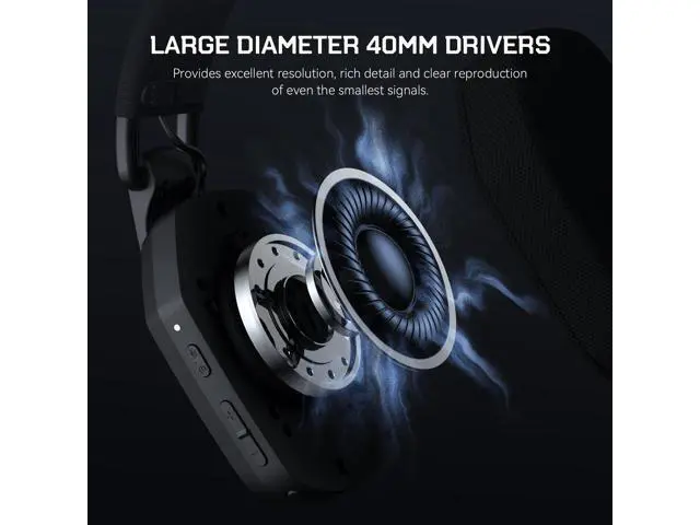 Alt view image 2 of 7 - G19BT 2.4G Bluetooth Wireless Gaming Headset - Lightweight over-ear headphones, built-in mics, 35h battery, Gaming Headphones with Mic for PC, PS4, PS5, Nintendo Switch, Mobile