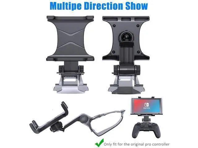 Alt view image 4 of 7 - KDD Switch Pro Controller Clip Mount for Nintendo Switch/Switch Lite, Adjustable Clip Clamp Holder Mount for Nintendo Switch Pro Controller