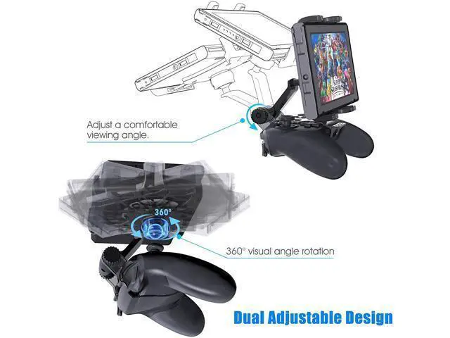 Alt view image 3 of 7 - KDD Switch Pro Controller Clip Mount for Nintendo Switch/Switch Lite, Adjustable Clip Clamp Holder Mount for Nintendo Switch Pro Controller