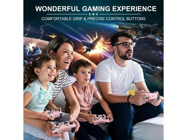 Alt view image 6 of 6 - Wireless Switch Controllers Pink,Nintendo Switch Controller for Nintendo Switch/Lite/OLED /Switch 2/Windows PC with Programmable/Vibration/Turbo Funtion,Switch Pro Controller Gamepad with 2 Thumb Caps