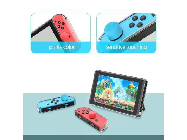 Alt view image 5 of 7 - Nintendo Switch Case Dockable,HEYSTOP Clear Protective Case Cover for Nintendo Switch and Joy-Con Controller with a Nintendo Switch Screen Protector and Thumb Stick Caps