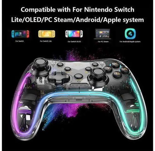 Main image of Switch Controller,Wireless Switch Pro Controller Compatible with Nintendo Switch/Switch lite/Switch OLED,Pro Controller Switch Support Turbo,Wake-up Function and Adjustable LED