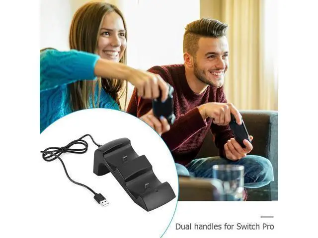 Alt view image 6 of 6 - Wireless Pro Game Controller Charger for Nintendo Switch Charging Dock Stand Station for Switch Pro Controller with Indicator