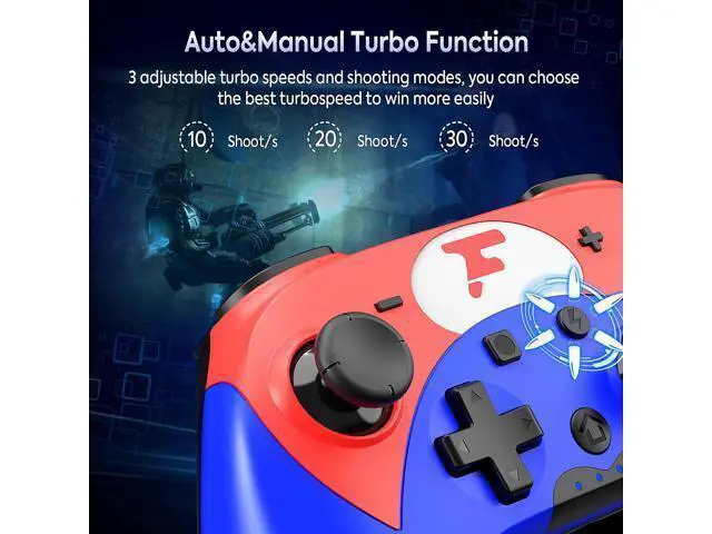 Alt view image 3 of 6 - Wireless Switch Controller for Switch/Switch Lite/OLED, Replace for Nintendo Switch Controller Wireless, Extra Switch Pro Controller with Wake-Up, Macro, Turbo, Vibration, Motion, Pro Switch Remote