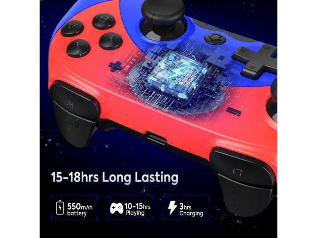 Alt view image 6 of 6 - Wireless Switch Controller for Switch/Switch Lite/OLED, Replace for Nintendo Switch Controller Wireless, Extra Switch Pro Controller with Wake-Up, Macro, Turbo, Vibration, Motion, Pro Switch Remote