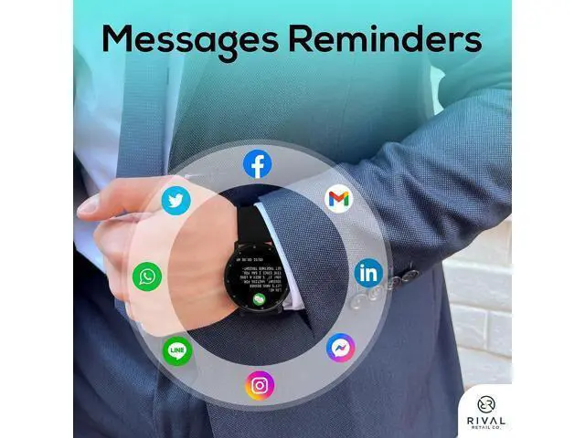 Alt view image 4 of 5 - Rival Smartwatch, Rival Smart Watch, Rival Smartwatch for Men, Rival Smartwatch for Women, Rival SmartWatch