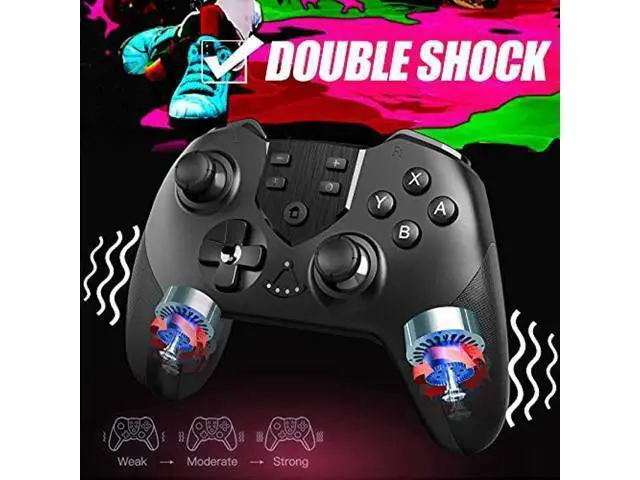 Alt view image 5 of 5 - Wireless Switch Controller, TERIOS Pro Controller for Switch/Switch Lite/Switch OLED - Gamepad with Programming Buttons, Wakeup, Turbo and Vibration Function - Enhanced Precision and Control (Black)