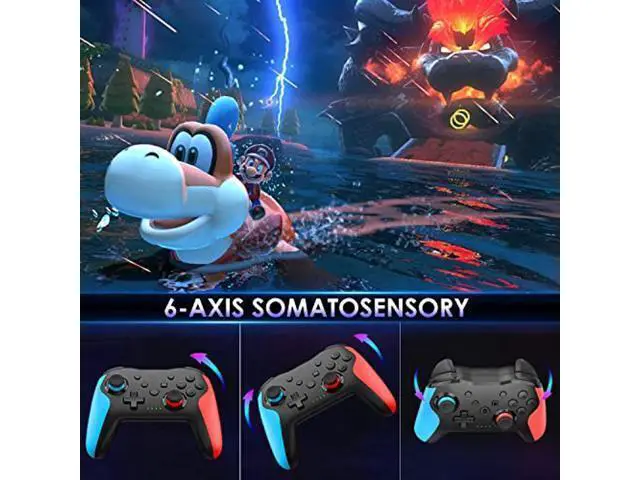 Alt view image 5 of 5 - Wireless Switch Controller,Wireless Pro Switch Controller Works for Nintendo Switch/OLED/Lite, Alternative Switch Controllers with Adjust Turbo, Rumble, 600mAh Battery for Nintendo Switch Controllers