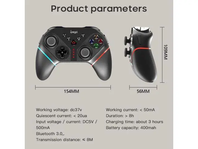 Alt view image 6 of 6 - Wireless Support Bluetooth Gamepad For Nintendo Switch Pro Android PC Video Game Joystick Controller For Switch Console With 6-A