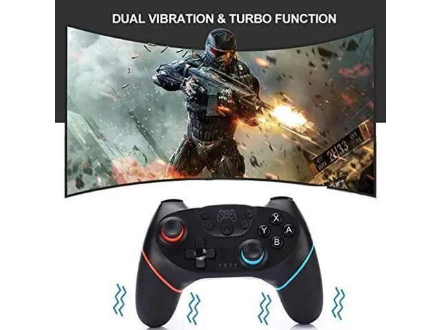 Alt view image 4 of 5 - Switch Controller for Nintendo, Wireless Pro Controller for Nintendo Switch/Switch Lite, Switch Remote Controller Gamepad Joystick, Turbo and Dual Vibration
