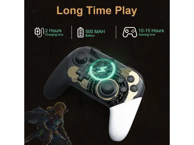 Alt view image 5 of 6 - Limited Theme Bluetooth Wireless Switch Pro Controller - Gamepad for Nintendo Switch, Switch Lite, and Steam Games Illusory color