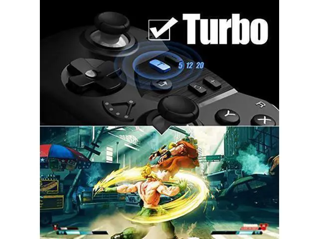 Alt view image 4 of 5 - Wireless Switch Controller, TERIOS Pro Controller for Switch/Switch Lite/Switch OLED - Gamepad with Programming Buttons, Wakeup, Turbo and Vibration Function - Enhanced Precision and Control (Black)