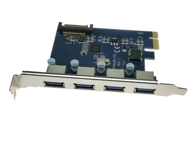 Alt view image 2 of 3 - Fresco FL1100 4x USB 3.0 PCI Express Card PCI-e USB3.0 Host Controller Adapter