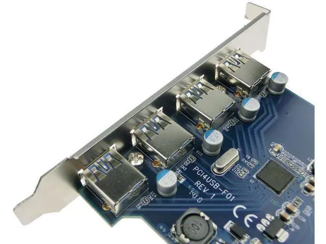 Alt view image 3 of 3 - Fresco FL1100 4x USB 3.0 PCI Express Card PCI-e USB3.0 Host Controller Adapter