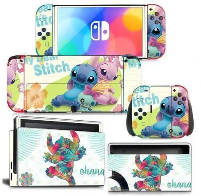 Main image of Stitch Skin Cute Full Sticker Decal for Switch Console Controller Dock Skin Vinyl Protective Film(1608)
