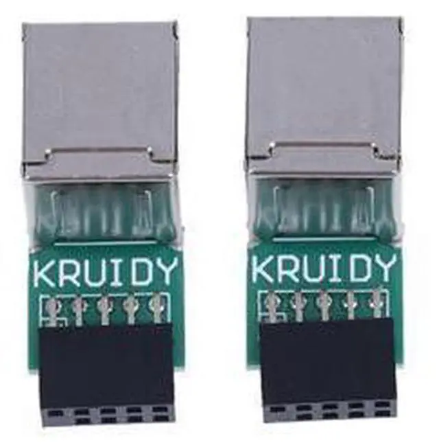 Main image of Motherboard USB Header Adapter, 9-Pin Female to 2-Port USB 2.0 Converter, Direct Plug for Motherboard 9-Pin USB Expansion Port