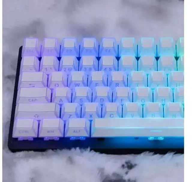 Main image of Light and shadow personalized keycaps with transparent reflection on the sides, compatible with mechanical keyboards 60-108 ev63 keycaps - keycaps