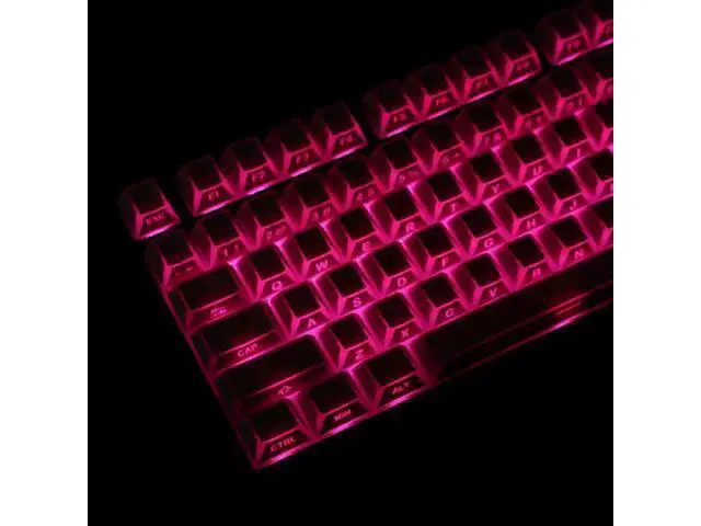 Alt view image 4 of 5 - Light and shadow personalized keycaps with transparent reflection on the sides, compatible with mechanical keyboards 60-108 ev63 keycaps - keycaps